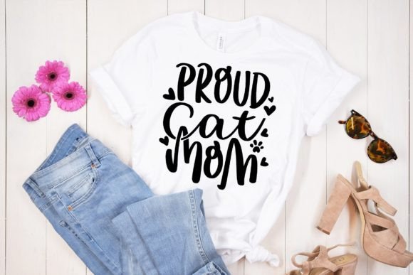 Proud Cat Mom Funny Cat SVG Quote Review for Real Embroidery Projects